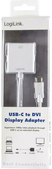 LogiLink Μετατροπέας USB-C male σε DVI-D female Λευκό 1τμχ UA0245A - Image 3
