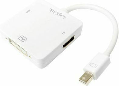 LogiLink Μετατροπέας mini DisplayPort male σε DVI-I / DisplayPort / HDMI female Λευκό 1τμχ CV0045A - Image 4
