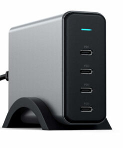 Alternative view of Satechi Βάση Φόρτισης GaN με 4 Θύρες USB-C 165W Power Delivery σε Γκρι χρώμα (GaN ST-UC165GM)