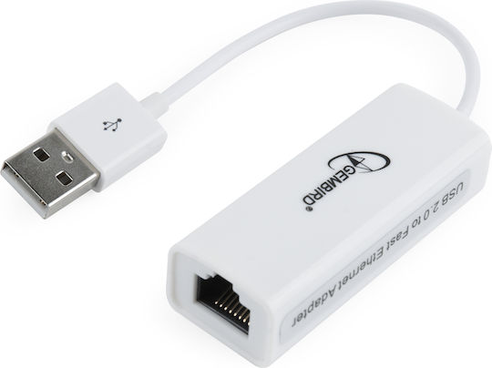 Gembird NIC-U2-02 USB Αντάπτορας Δικτύου για Ενσύρματη σύνδεση Ethernet
