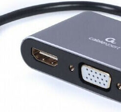 Cablexpert Μετατροπέας USB-A male σε HDMI / VGA female Γκρι 1τμχ A-USB3-HDMIVGA-01
