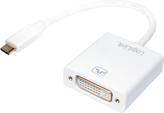 LogiLink Μετατροπέας USB-C male σε DVI-D female Λευκό 1τμχ UA0245A - Image 2