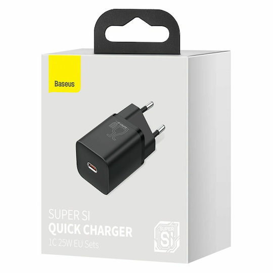 Baseus Φορτιστής Χωρίς Καλώδιο με Θύρα USB-C 25W Μαύρος (Super Si 1C) - Image 4