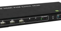 Alternative view of Techly 4x1 USB HDMI KVM Switch 4Kx2K