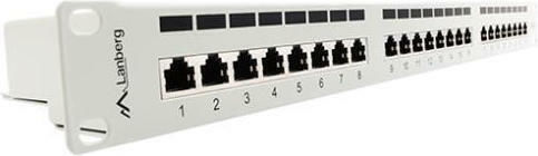 Lanberg Patch Panel Shielded για Rack 1U 19" 24 Θυρών cat6 Λευκό PPS6-1024-S - Image 2