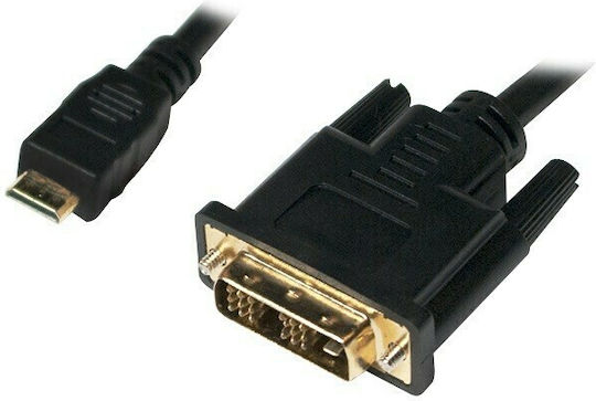LogiLink Cable DVI-D male - mini HDMI male 1m Μαύρο (CHM002) - Image 2
