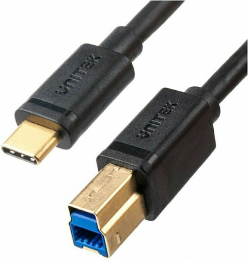 Unitek USB 2.0 Cable USB-A male - USB-B male Μαύρο 2m (C14096BK-2M) - Image 2
