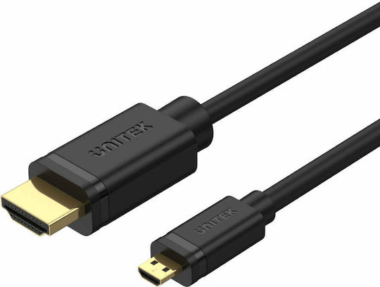 Unitek HDMI 2.0 Cable HDMI male - HDMI male 2m Μαύρο Y-C182 - Image 2