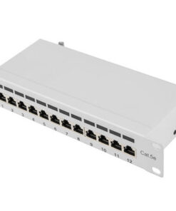 Alternative view of Lanberg Patch Panel Shielded για Rack 1U 10" 12 Θυρών cat5e Γκρι PPF5-9012-S