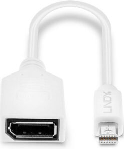 Alternative view of Lindy Μετατροπέας mini DisplayPort male σε DisplayPort female Λευκό 1τμχ 41021