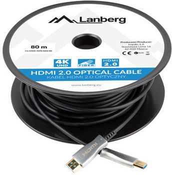 Lanberg HDMI 2.0 Cable HDMI male - HDMI male 80m Μαύρο CA-HDMI-20FB-0800-BK - Image 4