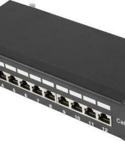 Alternative view of Lanberg Patch Panel Shielded για Rack 1U 10" 12 Θυρών cat5e Μαύρο PPF5-9012-B