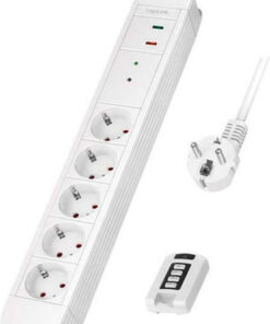 LogiLink LPS402 Πολύπριζο Aσφαλείας 5 Θέσεων με Διακόπτη και Καλώδιο 1.5m LPS402