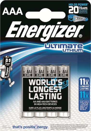 Energizer Ultimate Μπαταρίες Λιθίου AAA 1.5V 4τμχ - Image 2