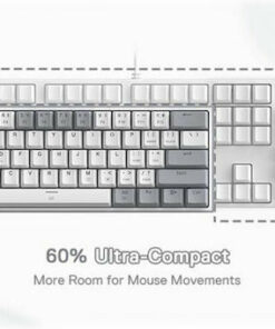 Alternative view of Redragon K617 FIZZ Gaming Μηχανικό Πληκτρολόγιο 60% με Custom Red διακόπτες και RGB φωτισμό (Αγγλικό US) Λευκό / Γκρι
