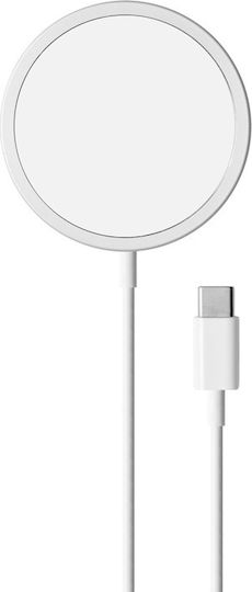 Puro Φορτιστής Magsafe και Καλώδιο USB-C 15W Λευκός (CUSBCMAG1-WHI)