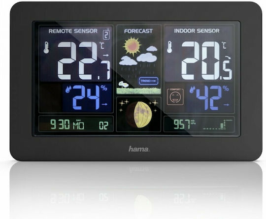 HAMA Premium 00186380 Μετεωρολογικός Σταθμός Ψηφιακός Επιτραπέζιος Μαύρος - Image 3