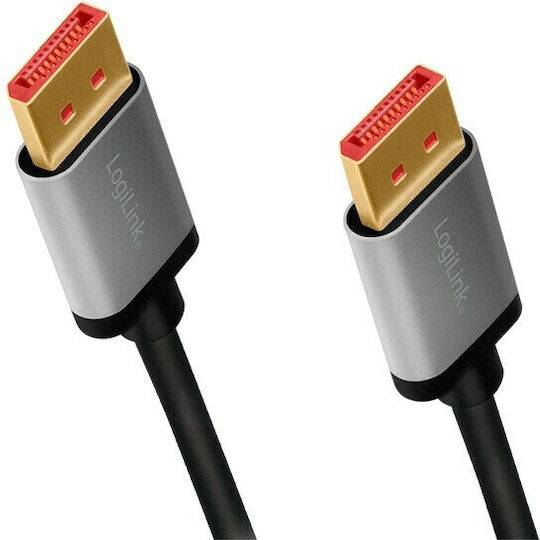 LogiLink Cable DisplayPort male - DisplayPort male 1m Μαύρο (CDA0104) - Image 2