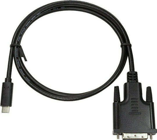 LogiLink USB 2.0 Cable USB-C male - DVI-D Μαύρο 1.8m (UA0331) - Image 3