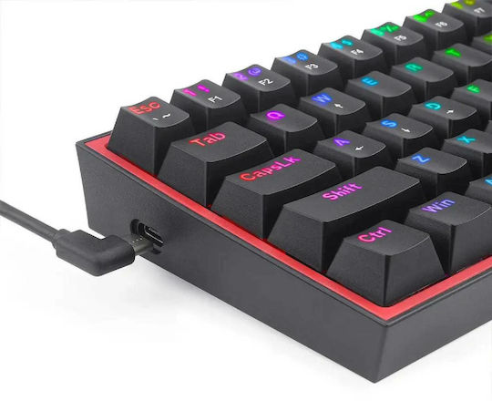 Redragon K617 FIZZ Gaming Μηχανικό Πληκτρολόγιο 60% με Custom Red διακόπτες και RGB φωτισμό (Αγγλικό US) - Image 2