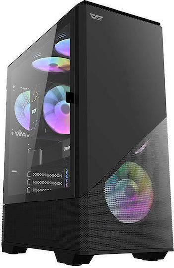 Darkflash DLC31 Gaming Midi Tower Κουτί Υπολογιστή με Πλαϊνό Παράθυρο Μαύρο - Image 2