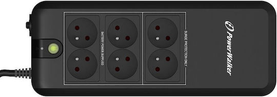 Powerwalker VFD 600 APFC FR UPS Off-Line 600VA 300W με 6 Schuko Πρίζες - Image 2