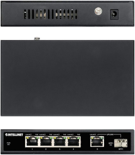 Intellinet IPS-05G-62W Unmanaged L2 PoE+ Switch με 4 Θύρες Gigabit (1Gbps) Ethernet - Image 2