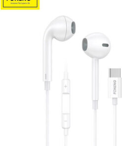 Foneng T15 Earbuds Handsfree με Βύσμα USB-C Λευκό