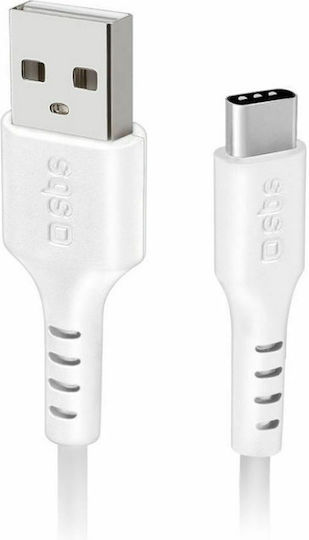 SBS USB 2.0 Cable USB-C male - USB-A male Λευκό 1.5m (CA19462369)