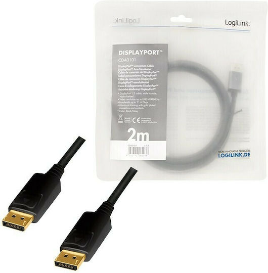 LogiLink Cable DisplayPort male - DisplayPort male 2m Μαύρο (CDA0101) - Image 5