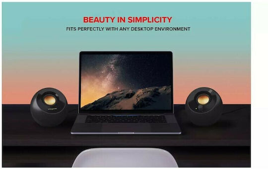 Creative Pebble Plus Ηχεία Υπολογιστή 2.1 με Ισχύ 8W σε Μαύρο Χρώμα - Image 6