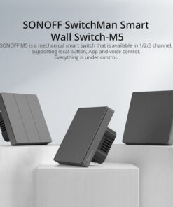 Alternative view of Sonoff M51c86 Χωνευτός Διακόπτης Τοίχου Wi-Fi Μονός με Πλαίσιο Γκρι