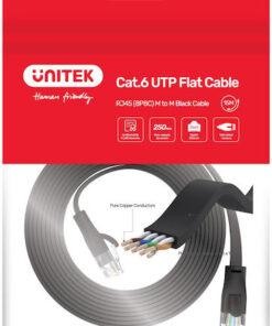 Alternative view of Unitek Flat U/UTP Cat.6 Καλώδιο Δικτύου Ethernet 20m Μαύρο 1τμχ C1815GBK