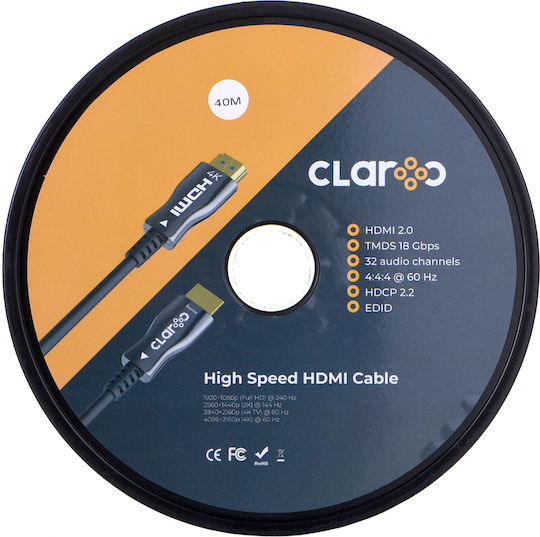 Claroc Claroc Aoc HDMI 2.0 Cable HDMI male - HDMI male 40m Μαύρο (FEN-HDMI-20-40M) - Image 3