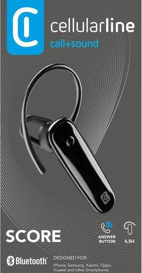 Cellular Line Score In-ear Bluetooth Handsfree Ακουστικό Μαύρο - Image 2