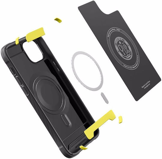 Spigen Rugged Armor Magsafe Back Cover Πλαστικό / Σιλικόνης 2mm Matte Black (iPhone 14) ACS05036 - Image 8