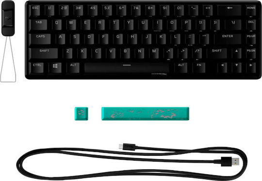 HyperX Alloy Origins 65 Gaming Μηχανικό Πληκτρολόγιο 65% με HyperX Aqua διακόπτες και RGB φωτισμό (Αγγλικό US) - Image 2