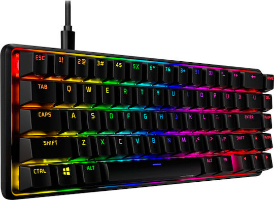 HyperX Alloy Origins 65 Gaming Μηχανικό Πληκτρολόγιο 65% με HyperX Aqua διακόπτες και RGB φωτισμό (Αγγλικό US) - Image 5