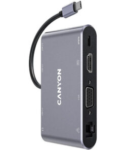 Canyon USB-C Docking Station με HDMI 4K PD Ethernet Γκρι (CNS-TDS14)