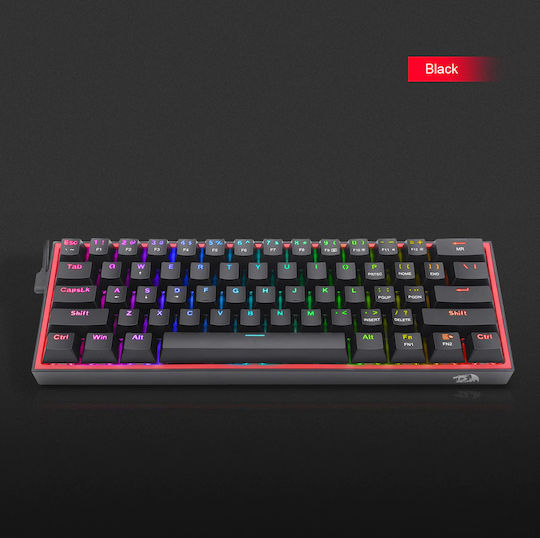 Redragon K617 FIZZ Gaming Μηχανικό Πληκτρολόγιο 60% με Custom Red διακόπτες και RGB φωτισμό (Αγγλικό US) - Image 5