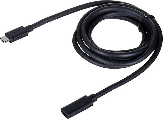 Unitek USB 3.2 Cable USB-C male - USB-C female 100W Μαύρο 1m (C14086BK-1M) - Image 2