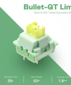 Alternative view of Redragon A113 Bullet-QT Lime-Soft Tactile Mechanical Switches