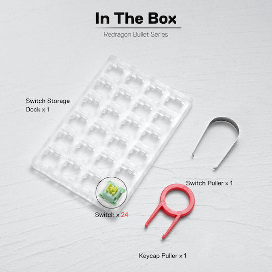 Redragon A113 Bullet-QT Lime-Soft Tactile Mechanical Switches - Image 3