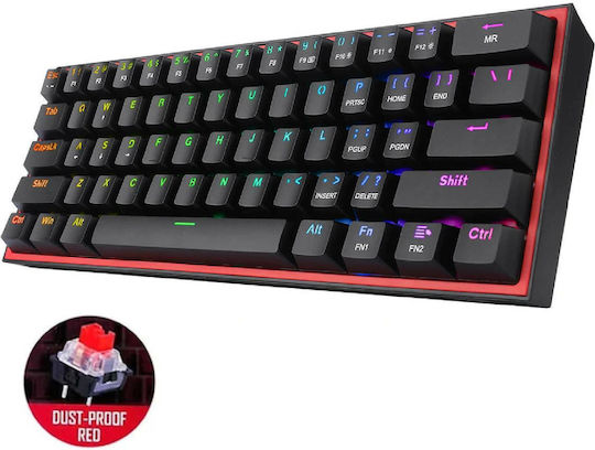 Redragon K617 FIZZ Gaming Μηχανικό Πληκτρολόγιο 60% με Custom Red διακόπτες και RGB φωτισμό (Αγγλικό US) - Image 3
