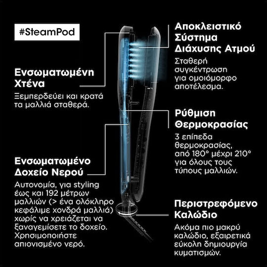 L'Oréal Professionnel SteamPod 4 Πρέσα Μαλλιών με Ατμό και Κεραμικές Πλάκες - Image 5