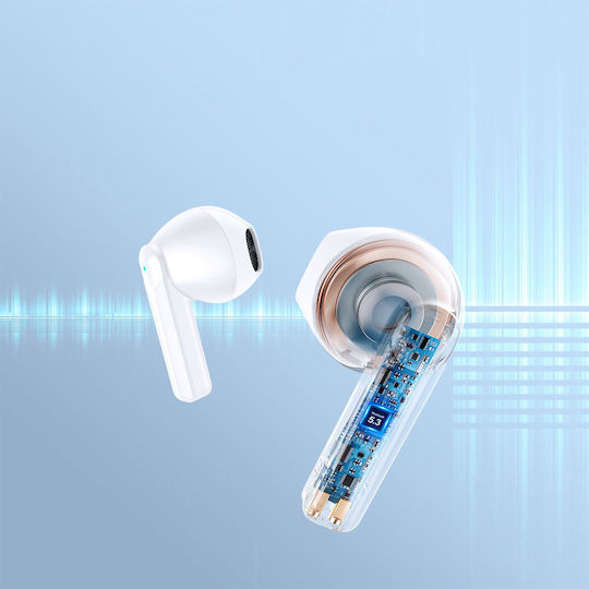 Joyroom JR-TL11 Earbud Bluetooth Handsfree Ακουστικά με Αντοχή στον Ιδρώτα και Θήκη Φόρτισης Λευκά - Image 5