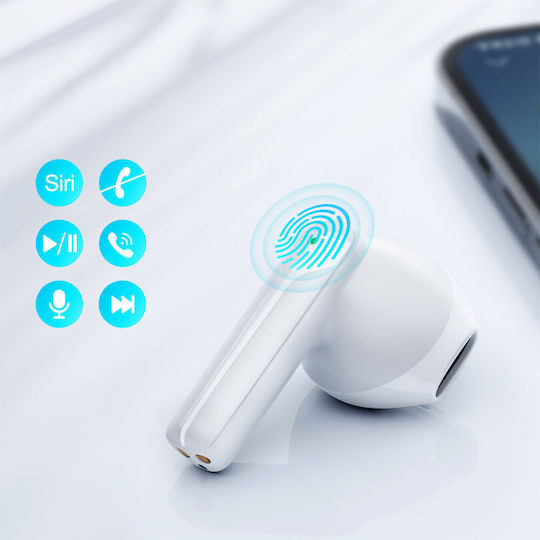 Joyroom JR-TL11 Earbud Bluetooth Handsfree Ακουστικά με Αντοχή στον Ιδρώτα και Θήκη Φόρτισης Λευκά - Image 9