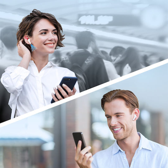 Joyroom JR-TL11 Earbud Bluetooth Handsfree Ακουστικά με Αντοχή στον Ιδρώτα και Θήκη Φόρτισης Λευκά - Image 10