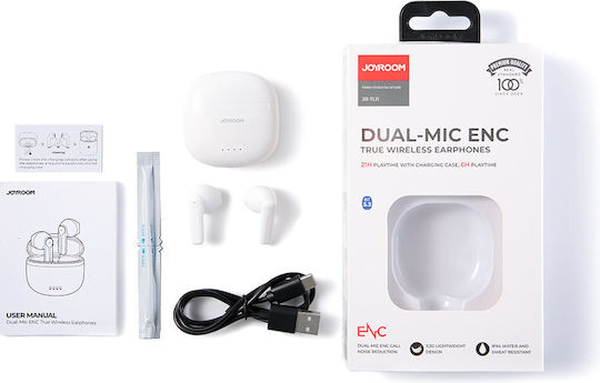 Joyroom JR-TL11 Earbud Bluetooth Handsfree Ακουστικά με Αντοχή στον Ιδρώτα και Θήκη Φόρτισης Λευκά - Image 2