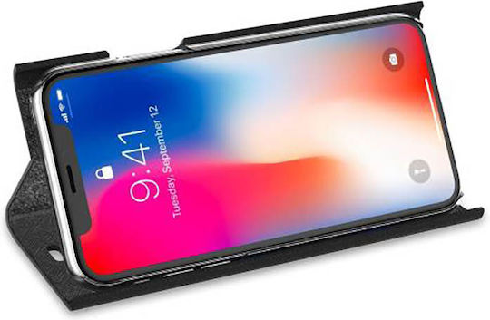 Celly Shell Wallet Δερματίνης Μαύρο (iPhone X / Xs) SHELL900BK - Image 4